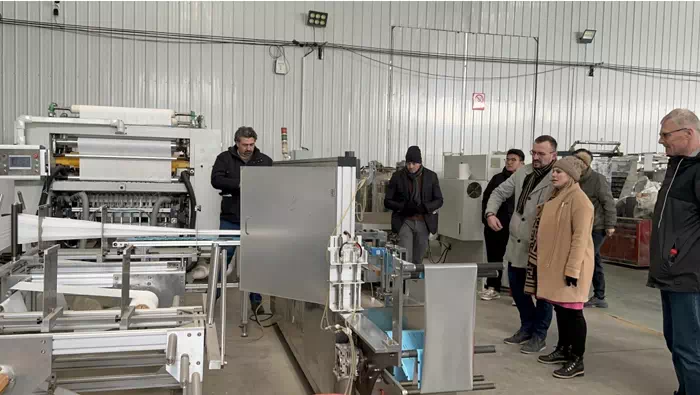 Polish customers came to our factory to inspect the wet wipes machine project