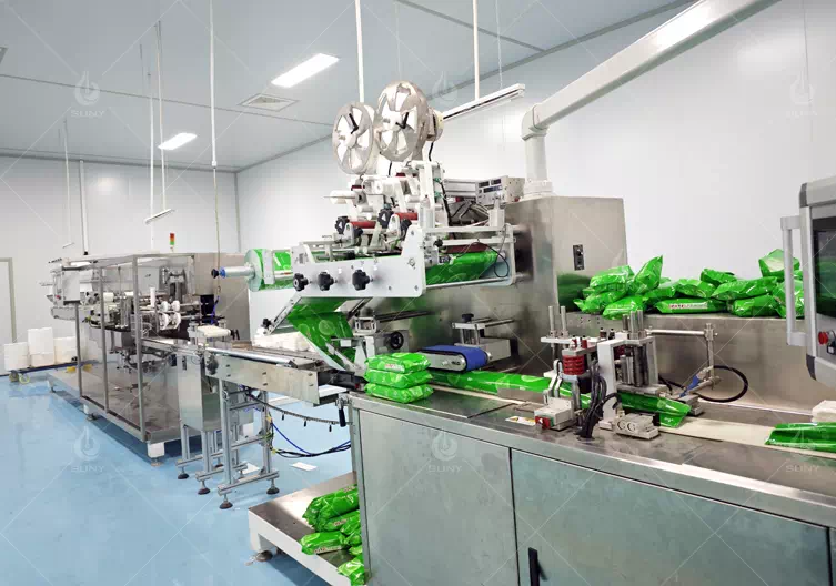 Wet wipes production line in Shaanxi