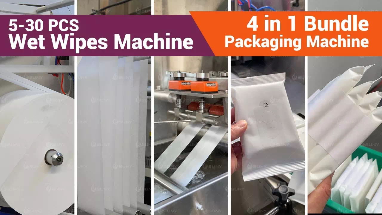 5-30PCS Wet Wipes Machine with 4 in 1 Bundle Pack