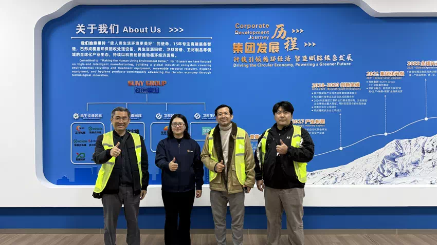 Cambodian Clients Visit and Inspect Wet Wipe Machine Project