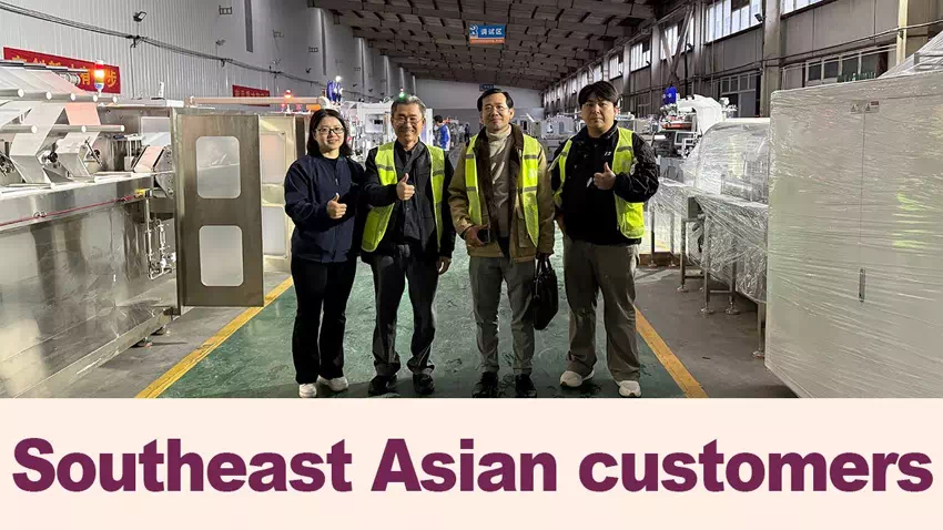 12 Line Wet Wipes Machine Impresses during Factory Visit by Southeast Asian Customer