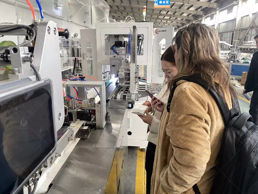 Paraguay Customers Visit Our Factory for Wet Wipes Machine Inspection