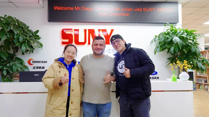 Colombian Client Visits to Inspect Wet Wipes Machine