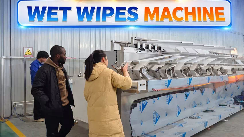 Large Capacity 12 Roll Wet Wipes Machine