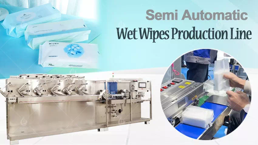 Wet Wipes Semi-Automatic Production Line with Manual Packaging Machine