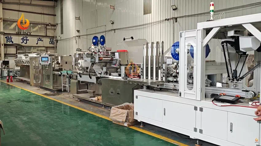 Wet Wipes Packaging Machine with Lid Applicator