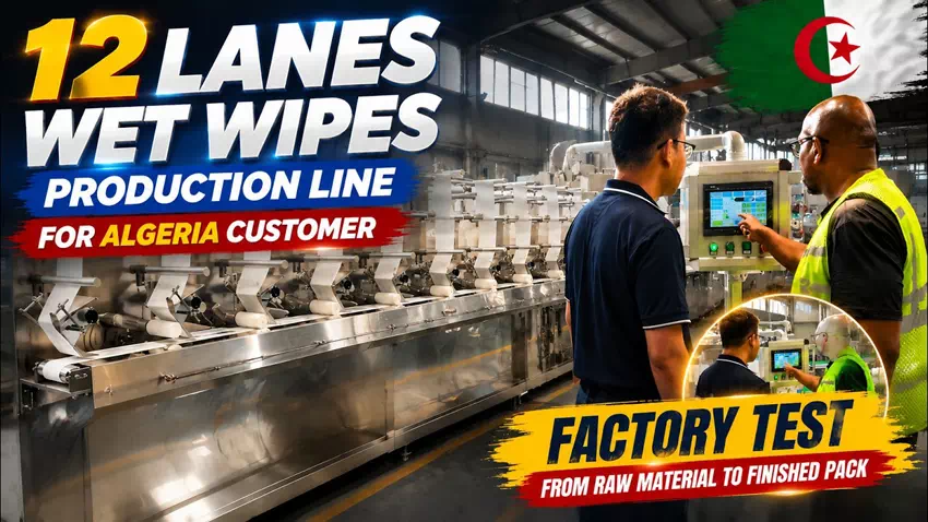 Customized 12-Line Wet Wipes Machine for Algeria