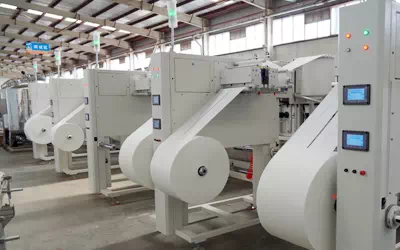 Unwinding Mech Anism with Automatic Splicing Double Raw material cutting