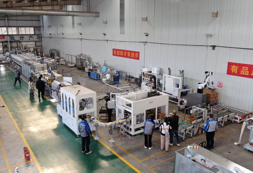 Automatic Wet Wipes Machine with Case Packing System Automatic Wet Wipes Machine with Case Packing System