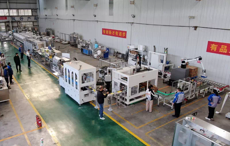 Wet Wipes Machine with Automatic Labeling and Case Erector Wet Wipes Machine with Automatic Labeling and Case Erector